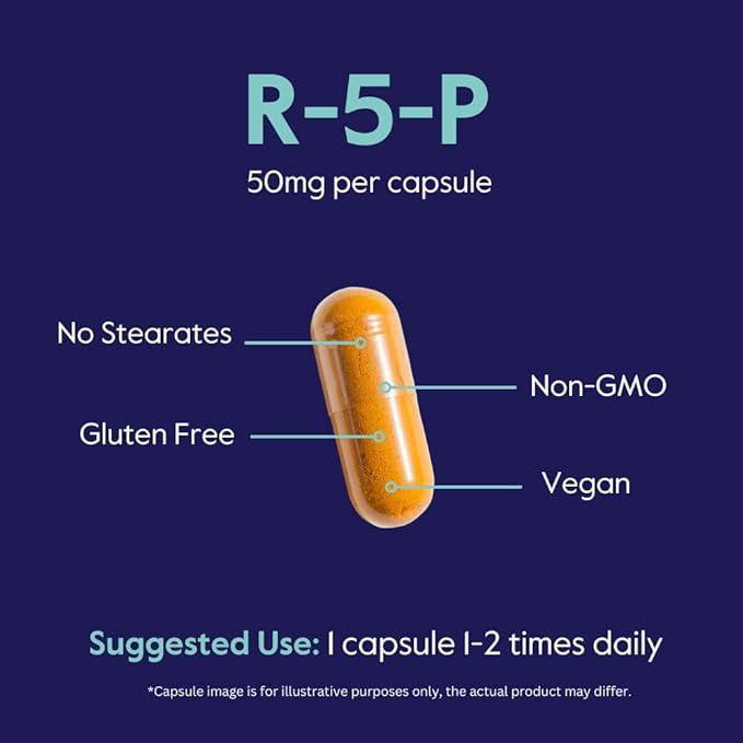 BESTVITE Riboflavin-5-Phosphate 50mg (120 Vegetarian Capsules) - No Stearates - Vegan - Non GMO - Gluten Free - Bioactive Form of Vitamin B2