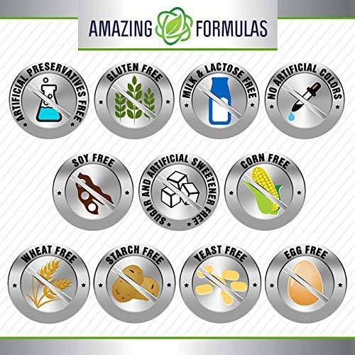 Amazing Formulas Berberine 1000mg Per Serving 250 Capsules Supplement | Non GMO | Gluten Free | Made in USA- Proudly Made in the USA with Guaranteed Purity & Potency