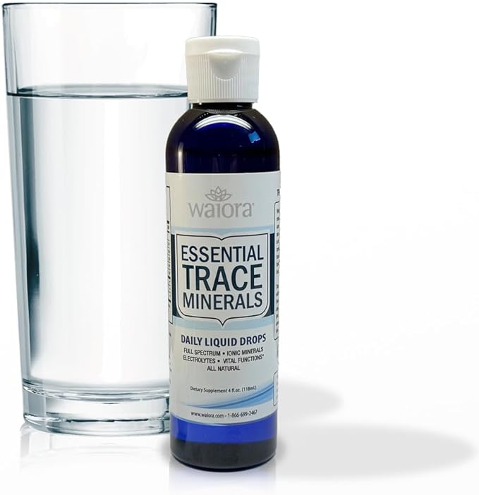 Waiora Essential Trace Minerals | Help Replenish Lost/Depleted Mineral | 60+ Ionic Trace Minerals | Support Body’s Vital Functions, pH Balance | Plus Electrolytes for Hydration (2 Bott / 96 serv)