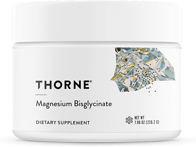 THORNE - Magnesium Bisglycinate - Powdered Magnesium Formula - Supports Restful Sleep, Muscle Relaxation, Heart Health & Metabolism* - NSF Certified for Sport - Gluten, Dairy & Soy-Free - 60 Servings