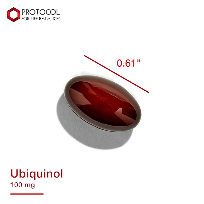 Protocol For Life Balance - Ubiquinol 100 mg - Cardiovascular Support with Active Form of CoQ10, Supports Energy Production, Heart Health, Antioxidant Activity - 60 Softgels