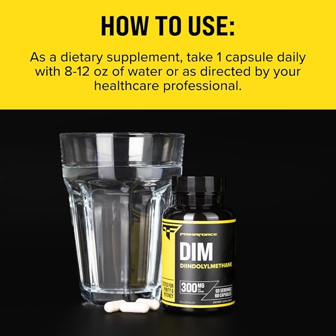 Primaforce DIM Supplement (Diindolylmethane) 300mg, 60 Capsules