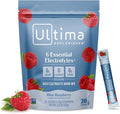 Ultima Replenisher Electrolyte Hydration Powder, Blue Raspberry, 20 Count Stickpacks Pouch - Sugar Free, 0 Calories, 0 Carbs - Gluten-Free, Keto, Non-GMO with Magnesium, Potassium | Daily Zero Sugar Powder Hydration Packets with 6 Key Electrolytes & Mi...