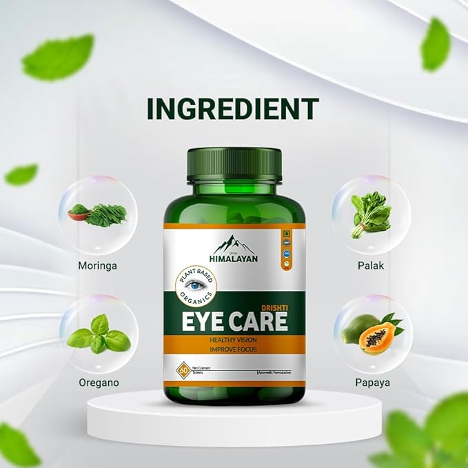 13 Herbs Eye Support Supplement with Lutein & Zeaxanthin Plant-Based Eye Vitamins for Seniors & Adults all natural eye Supplements for Clear Vision, Retinal & Macular Health 60 Tablets
