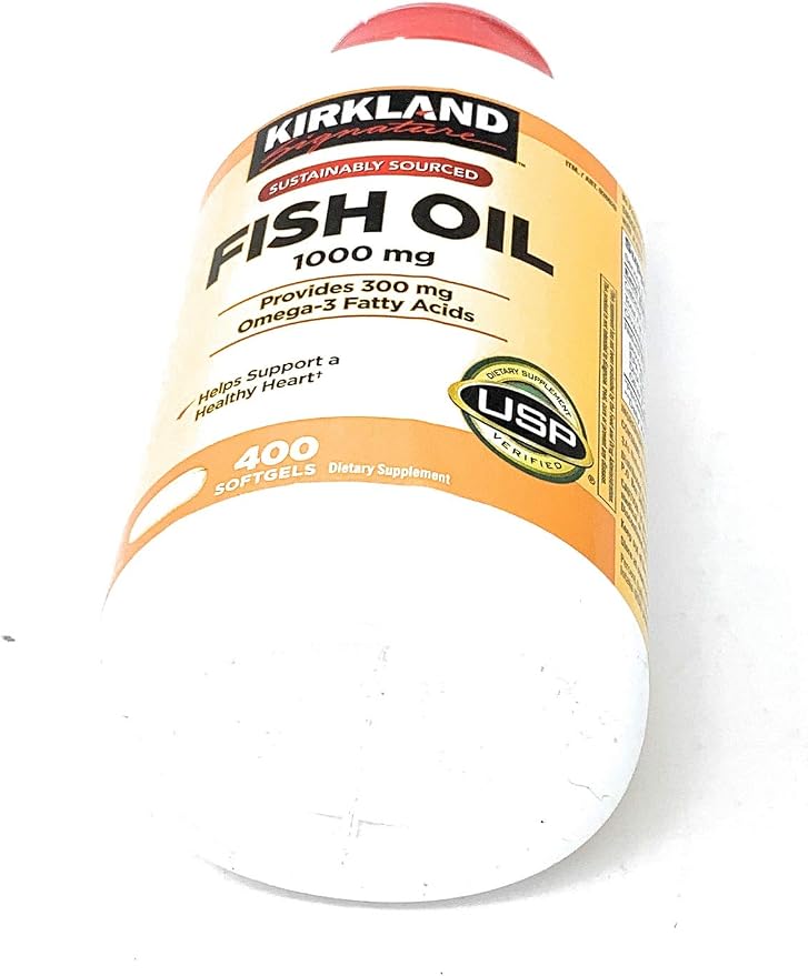 Kirkland Signature Fish Oil Concentrate with Omega-3 Fatty Acids, 800 Softgels, 1000mg