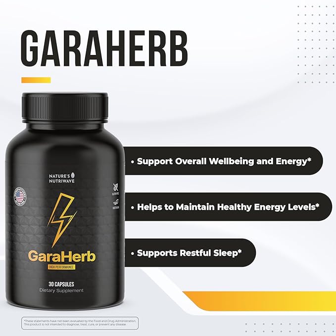 Garaherb – Daily Botanical Supplement with L-Citrulline, Maca, Velvet Bean, Pine Bark & Zinc – Natural Non-GMO Stimulant-Free Formula – Made in USA – 30 Capsules, 1 Month Supply
