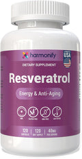 Resveratrol Supplement - Pure Trans-Resveratrol from Japanese Knotweed - Supports Energy & Anti-Aging - Potent Antioxidant - 120 Capsules for 120 Day Supply - Made in USA, Lab Tested
