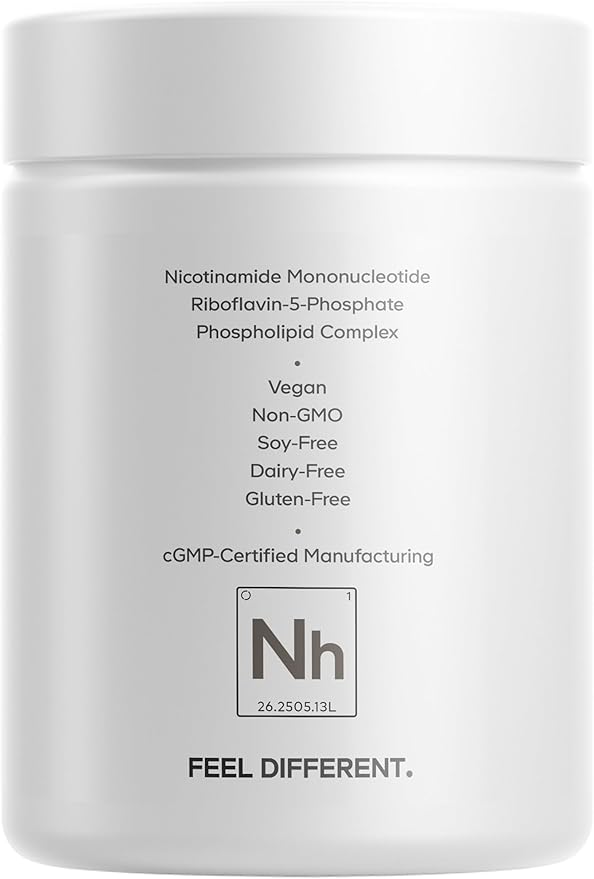Codeage Liposomal NMNH Platinum - 500 mg NMNH Supplement, NAD+ Precursor with Quercetin, Pterostilbene, Apigenin, Active B Vitamins B2 Riboflavin & Vitamin B12 Methylcobalamin - Non-GMO - 60 Capsules