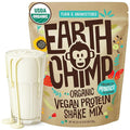 EarthChimp Organic Vegan Protein Powder - with Probiotics - Non GMO, Dairy Free, Non Whey, Plant Based Protein Powder for Women and Men, Gluten Free - 26 Servings 32 Oz (Plain & Unsweetened)