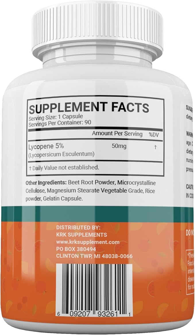 2 Bottles Lycopene 50mg 180 Total Capsules