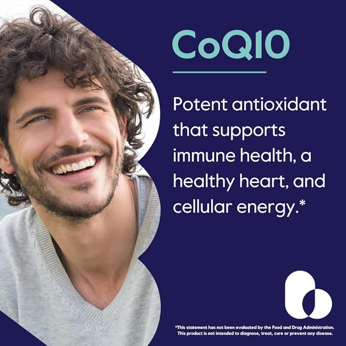 BESTVITE Coenzyme CoQ10 100mg (120 Vegetarian Capsules) Naturally Fermented - No Stearates - No Fillers - Vegan - Non GMO - Gluten Free
