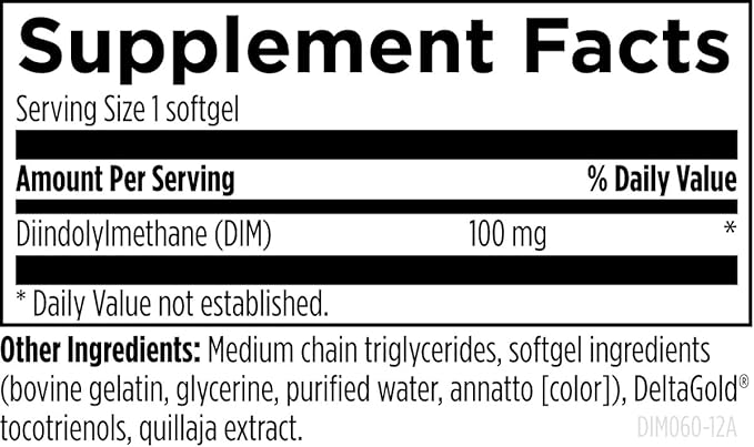 Designs for Health DIM-Evail - 100mg Diindolylmethane Supplement - Enhanced Absorption Technology DIM Supplement - May Support Healthy Estrogen Metabolism - Gluten Free + Non-GMO (60 Softgels)