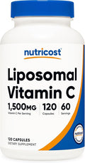 Nutricost Liposomal Vitamin C (1500mg) 120 Vegan Capsules - GMO-Free, Gluten-Free, 60 Servings