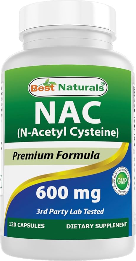 Best Naturals NAC - N Acetyl Cysteine 600 mg 120 Capsules - n Acetyl cysteine - Powerful antioxidant