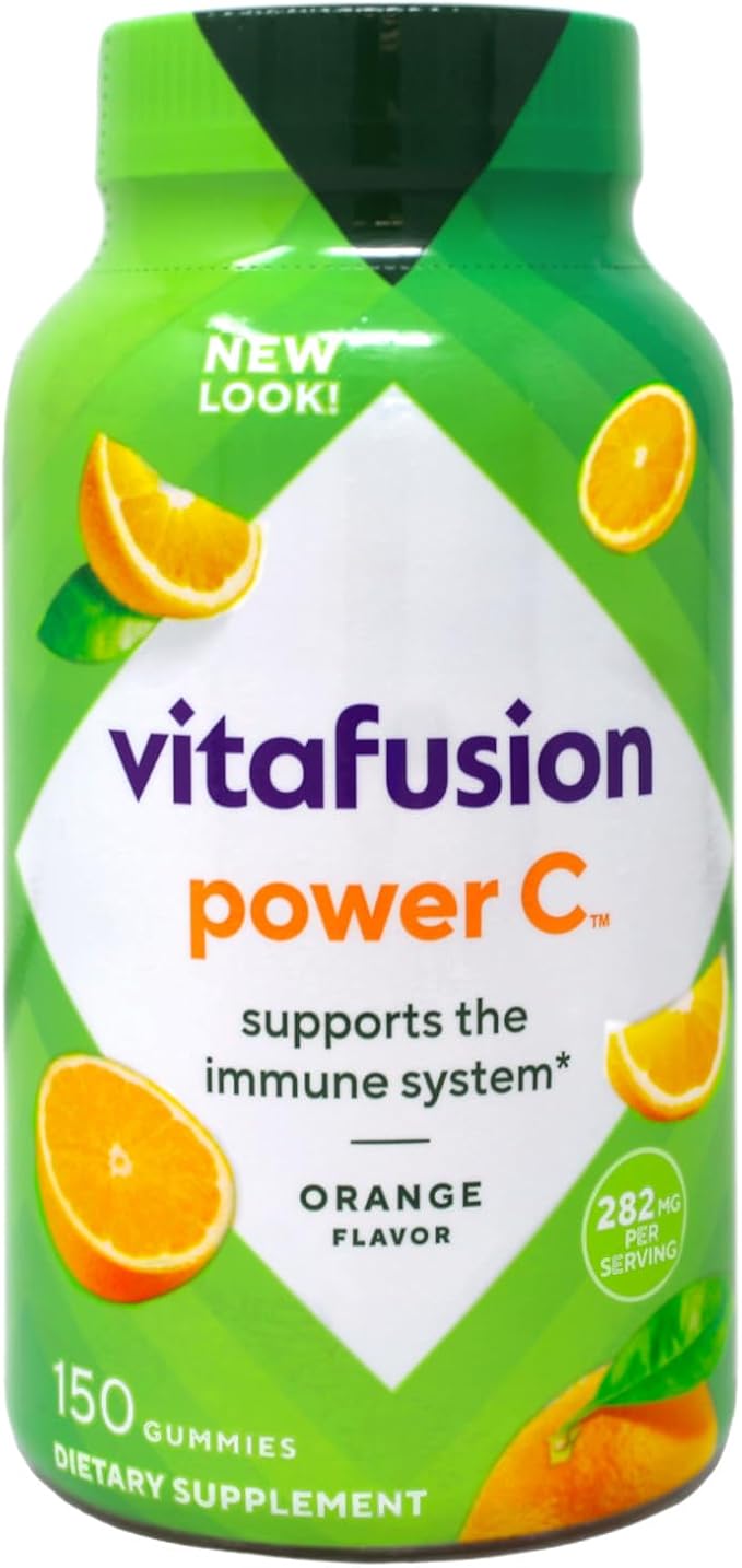 VitaFusion Power C Gummy Vitamins for Adults Absolutely Orange - 150 ct, Pack of 4