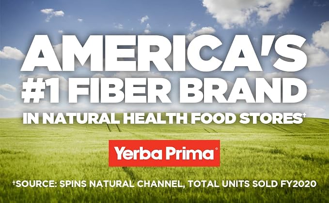Yerba Prima Prebiotic Colon Care Capsules, 400 Caps - Five Forms of Fiber Plus FOS Pre-biotics - Dietary Health Supplement - Healthy Soluble & Insoluble Fibers for Regularity & Digestive Support
