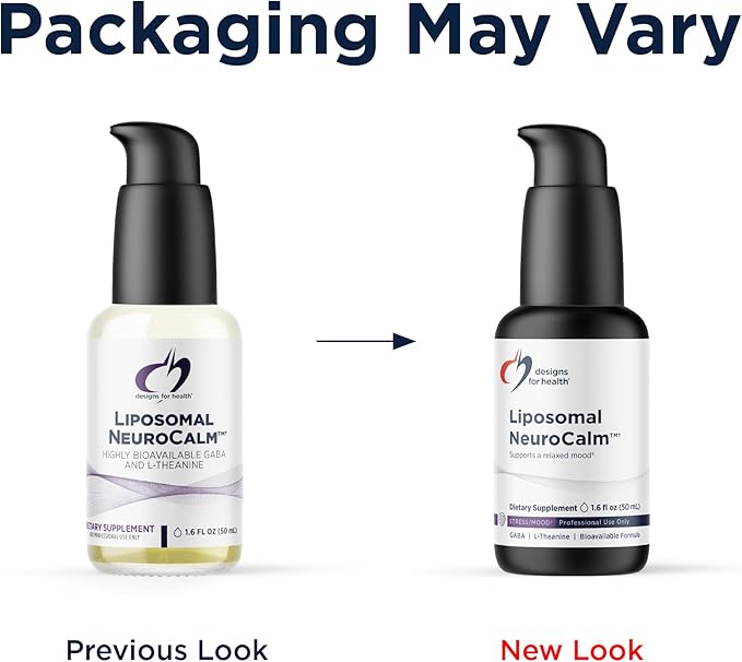 Designs for Health Liposomal NeuroCalm - Liquid GABA + L-Theanine to Support Calm + Healthy Stress Response (25 Servings / 1.7oz)
