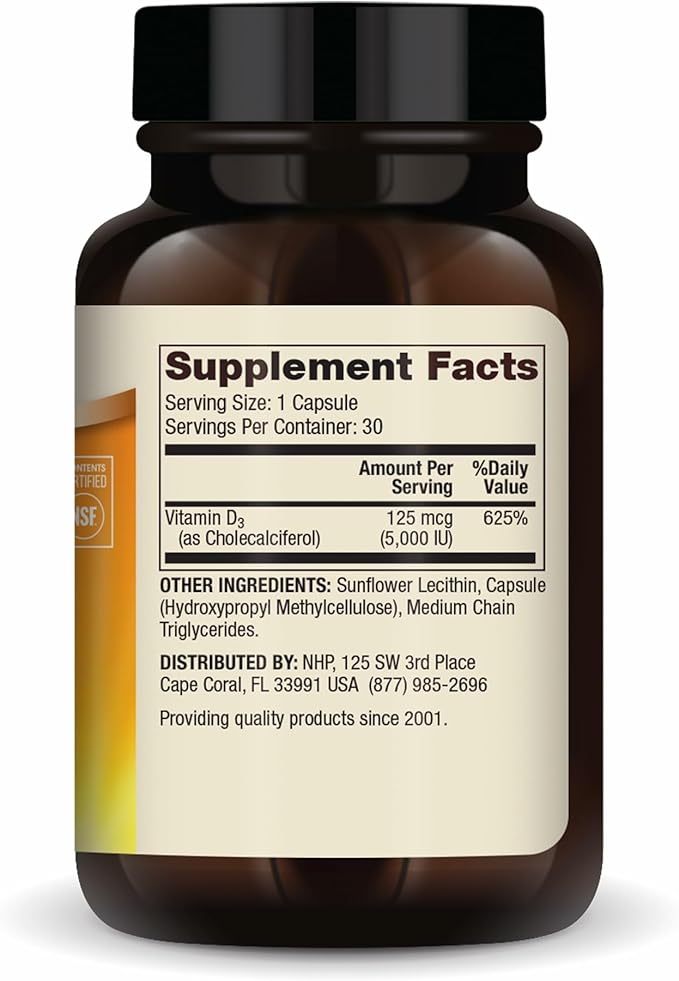 Dr. Mercola Liposomal Vitamin D3 - Supports Heart, Bone & Immune Health - 5,000 IU Per Serving - Non-GMO, Soy Free & Gluten Free - 30 Capsules (30 Servings)