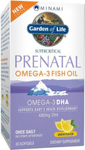 Garden of Life Prenatal DHA Omega 3 Fish Oil Supplement - Minami Natural Prenatal, Lemon, 30 Softgels