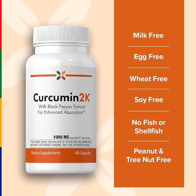 Stop Aging Now - Turmeric Curcumin Supplement - with Black Pepper - 60 Capsules