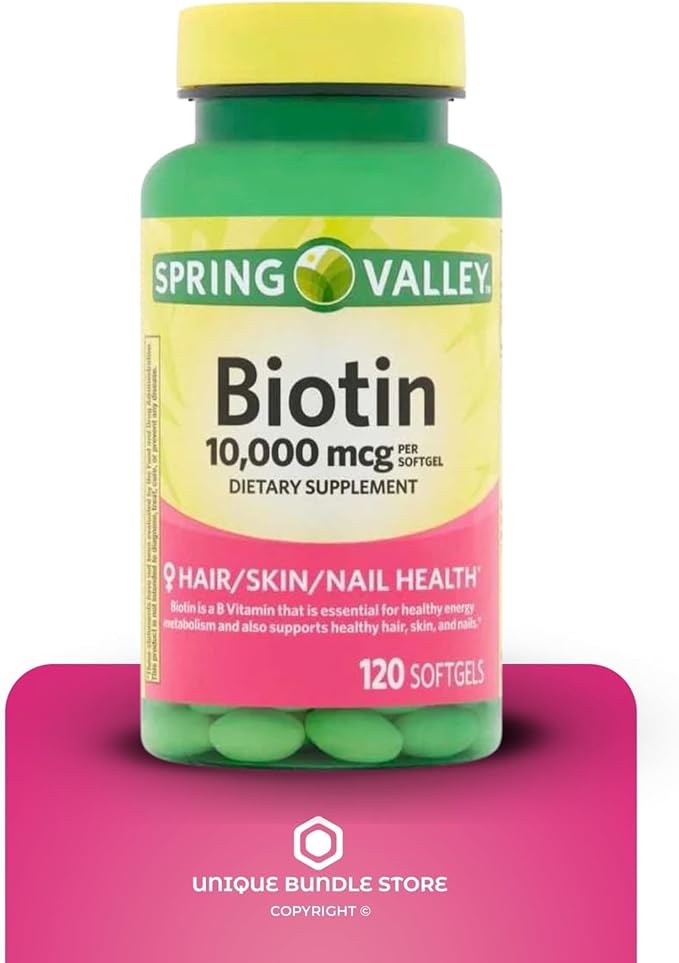 Biotin 10,000 mcg – 120 Tablets, High Potency Biotin Supplement, Vitamin B7 for Hair Skin and Nails for Women and Men, Biotin 10000 mcg Daily Support (Pack of 1)