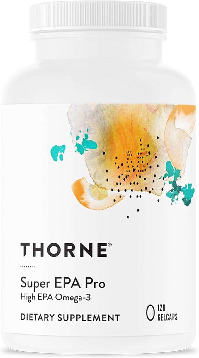 THORNE - Super EPA Pro - Omega-3 Fish Oil Supplement with EPA & DHA from Sustainably Sourced Cold-Water Fish - Promotes Blood Lipid Support* - Third-Party Certified - Gluten & Dairy-Free -120 Softgels