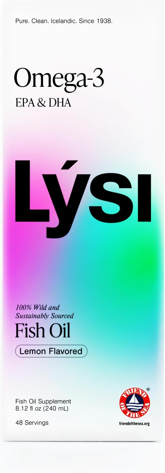 LYSI Omega 3 Fish Oil Lemon, 8.12 OZ