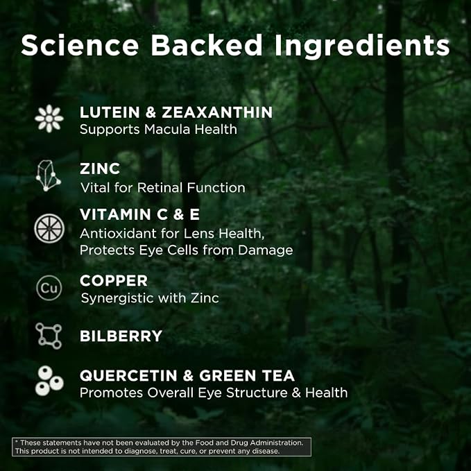 Macutene Protect Eye Vitamins for Macular Support Areds 2 with Lutein and Zeaxanthin Supplements (25mg/5mg) – Doctor Formulated Bilberry Supplement for Eyes, Lab Tested, Vegan (60 Capsules)