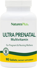 NaturesPlus Ultra Prenatal Multivitamin - 800 mcg Folate, 90 Vegetarian Tablets - Prenatal Supplement with Iron, Iodine, Calcium & B-Complex Vitamins - Gluten-Free - 45 Servings