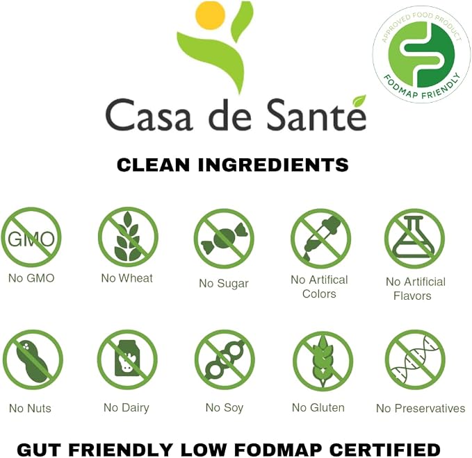 Casa de Sante Advanced Probiotic & Prebiotic - GLP-1 Support for Sensitive Stomachs | Low FODMAP Gut Friendly Synbiotic 4.4B CFU PreforPro Technology - 60 Delayed Release Capsules