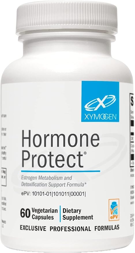 XYMOGEN Hormone Protect - Estrogen Metabolism Support - DIM & Broccoli, Kale, and Kolrabi Extract - Vegetarian, Non-GMO & Gluten Free - 60 Capsules