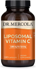 Dr. Mercola Liposomal Vitamin C - Brain, Heart, Eye & Immune Support - Provides 1,000 mg of Bioavailable Vitamin C - Non-GMO, Gluten-Free & Soy-Free - 180 Capsules (90 Servings)