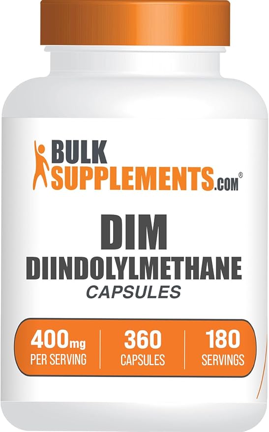 BulkSupplements.com DIM Capsules - Diindolylmethane, DIM Supplement for Men & Women - Gluten Free, 2 Capsules per Serving, 360 Count (Pack of 1)
