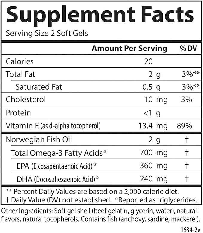 The Very Finest Fish Oil 700 Milligrams 120 + 30 free Sgels