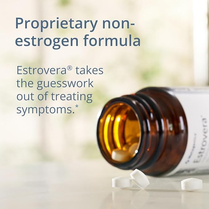 Metagenics HerWellness Estrovera - Hormone-Free Plant-Based Supplement - Supports Menopause & Perimenopause Relief - Hot Flashes, Night Sweats, Multi-Symptom Support - Vegetarian, Non-GMO - 90 Tablets