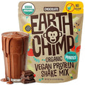 EarthChimp Organic Vegan Protein Powder - with Probiotics - Non GMO, Dairy Free, Non Whey, Plant Based Protein Powder for Women and Men, Gluten Free - 26 Servings 32 Oz (Chocolate) No Scoop