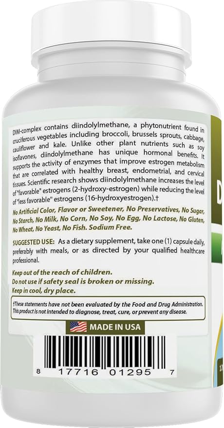Best Naturals DIM Complex 100 mg 120 Capsules (120 Count (Pack of 2))