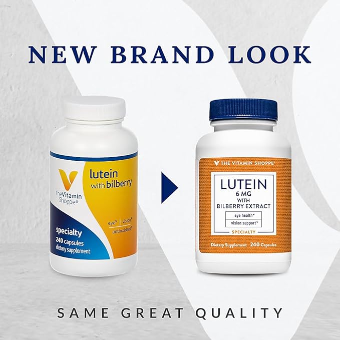 The Vitamin Shoppe Lutein - Eye Health, Vision Support & Blue Light Protection, Carotenoid Antioxidant (240 Capsules)
