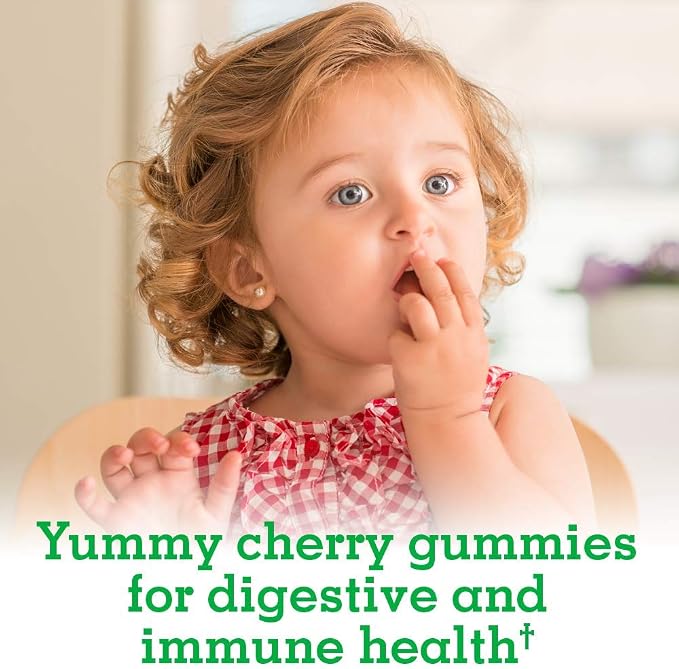 Garden of Life Kids Probiotic 3 Billion CFU, Cherry Flavor Gummies - Sugar Free Once Daily Probiotics for Kids, Children's Digestive & Immune Health, 30 Vegetarian Gummies, (Pack of 2)