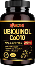 Ubiquinol CoQ10-300mg-Softgels with Vitamin E & Omega 3, Coenzyme Q10 Supplement High Absorption Support Heart Health & Energy-Production, Powerful-Antioxidant 120 Servings 4 Month Supply