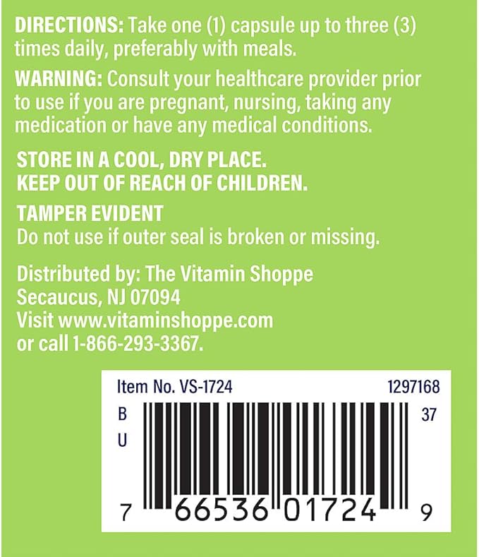The Vitamin Shoppe Milk Thistle 175 MG - Liver Health Support, Detoxification & Antioxidant Protection (100 Capsules)