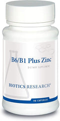 Biotics Research B6 B1 Plus Zinc Supplies Active Forms of B Vitamins, 5mg of Highly bioavailable Form of zinc, Aids in Activity of Over 300 Different zinc Dependent enzymes 90 Capsules