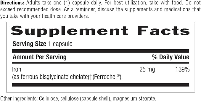 Country Life Easy Iron 25 mg | Gentle, Non-Constipating Iron Supplement | Supports Energy & Red Blood Cell Production | Certified Gluten-Free & Vegan | 90 Vegan Capsules