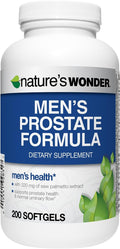 Nature's Wonder Men's Prostate Formula with Saw Palmetto, Beta-Sitosterol & Lycopene, 200 Softgels, 100 Days Supply