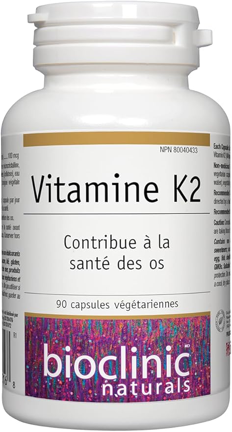Bioclinic Naturals - Vitamin K2 100 mcg. - 90 Vegetarian Capsules