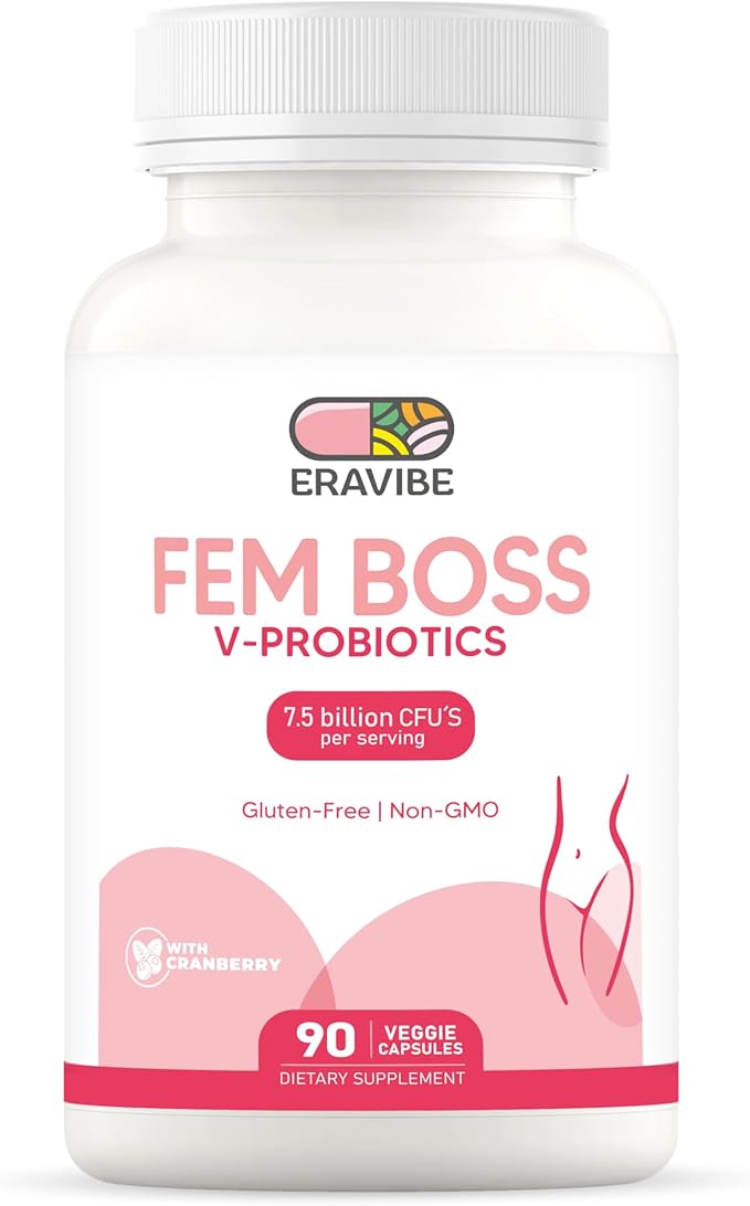 Women's Probiotic with Cranberry - 7.5 B CFUs for Vaginal & Gut Microbiome Support - 90 Vegan Capsules, Gluten Free
