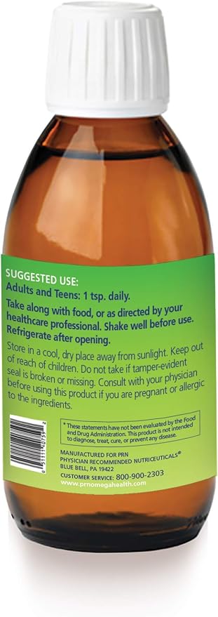 Omega-V Benefits Liquid Omega 3 Supplement - 5 oz, 30-Day Supply - Vegan Supplement with 1000mg EPA & DHA for Eye Health
