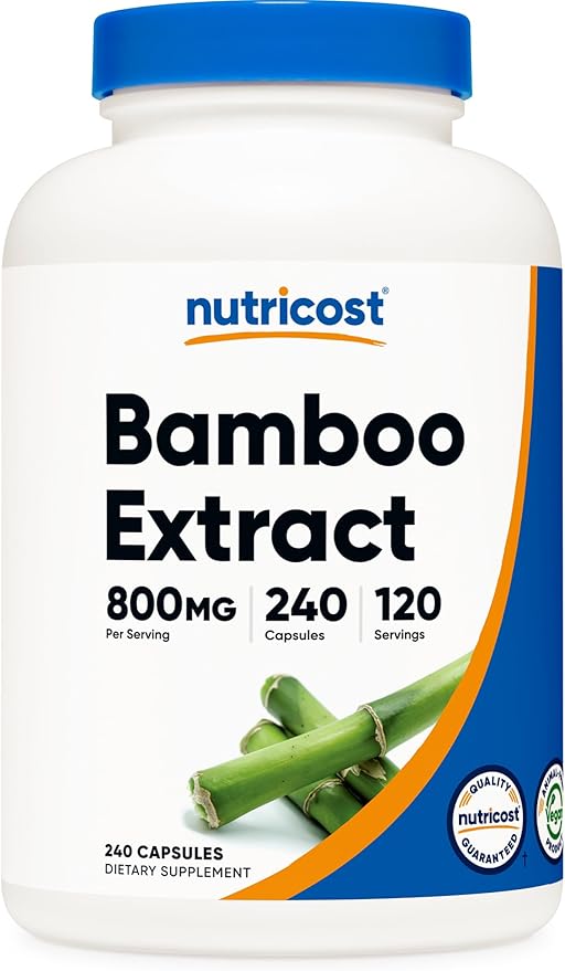 Nutricost Bamboo Extract, 400 mg, 240 Capsules - Vegan, Gluten Free and Non-GMO - 120 Servings with 800 mg