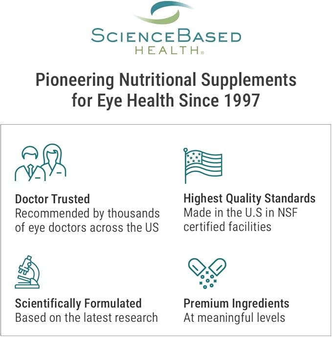ScienceBased Health MacularProtect AREDS 2 Formula – Eye Health Vitamin & Mineral Supplement with Lutein, Zeaxanthin & B Vitamins for Macular & Vision Support – 60 Capsules