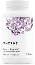 THORNE - Stress Balance - Adrenal Support Supplement with B Vitamins, Vitamin C, Ashwagandha, Ginseng & Zinc* - Third-Party Certified - Gluten, Dairy & Soy-Free - 60 Capsules